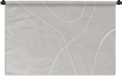 Produktbild von MuchoWow® Wandteppich Wandbehang Linienkunst - Abstrakt - Pastell 90x60 cm Tapisserie Dekoration Wandtuch - Wandskulpturen - Bildteppich