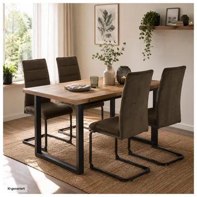 Produktbild von Schwingstuhl SallyP Cordstoff Braun