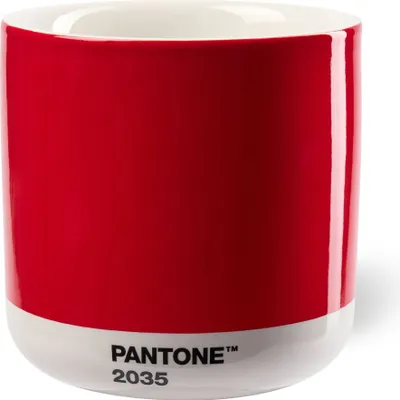 Zdjęcie produktu dla Porcelanowy kubek termiczny PANTONE Latte Macchiato, 220 ml, kolor: czerwony 2035 C