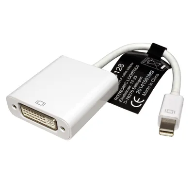 Obrázek produktu pro ROLINE Mini DisplayPort-DVI Adapter, M/F, Mini DisplayPort, DVI, Samec, Samice, Bílá, 100 mm