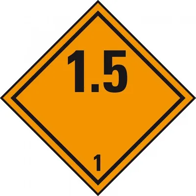 Produktbild von Dreifke® Aufkleber I Gefahrgutzettel (Placards) Klasse 1.5 Explosiv, Folie, s...