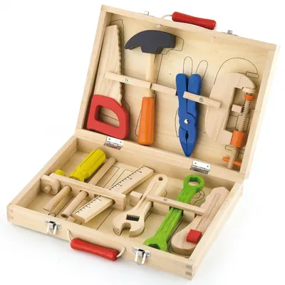 Produktbild von Holz Werkzeugkoffer Kleine DIY Kit Viga Spielzeug