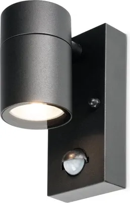 Produktbild von hoftronic LED Wandleuchte 4W 4000K GU10 IP44 Schwarz Sensor