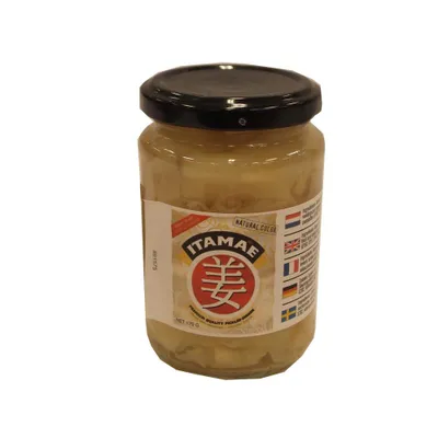 Produktbild von Yama Itamae Amazu Shoga 170g Glas (Süß-Sauer eingelegter Ingwer)