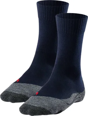Produktbild von FALKE Damen Socken 2er Pack - Trekking Socken TK 2, Ergonomic, Merinowoll-Mix Dunkelblau 37-38