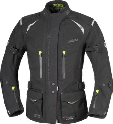 Produktbild von Büse Grado Damen Motorrad Textiljacke, schwarz/neon, 56