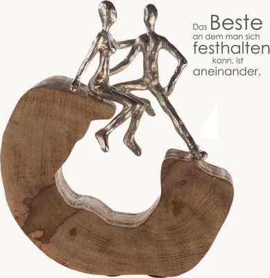 Obrázek produktu pro Casablanca by Gilde Dekorace Figurka Socha Bezpečná stříbrná barva, ruční výroba v. 27 cm,81021