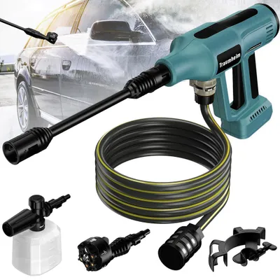 Produktbild von 440W Hochdruckreinigerpistole für Makita 18V Akku (ohne Akku) mit Verlängerungsstange & 6-in-1 Düse, 5m schlauch - Für Auto, Haus und Garten