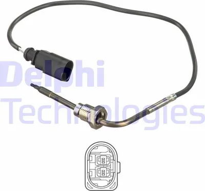 Produktbild von DELPHI TS30178 Abgastemperatursensor für AUDI A6 Avant (4F5, C6) 380mm