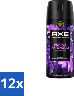 Immagine prodotto di AXE - Deodorante spray - Patchouli viola - Rinfrescante - Fragranza speziata - 150 ml - Confezione  - 12 pezzi