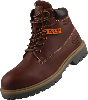 Image de Dockers by Gerli Damen Leder Stiefelette gefüttert Braun