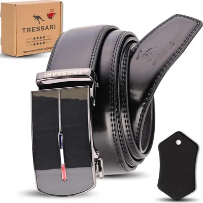 Produktbild von TRESSARI Herren-Hosengürtel, schwarz, 120 cm, Automatik, Leder