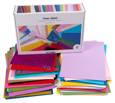 Image de Carton mousse A4, coloré - 40 feuilles