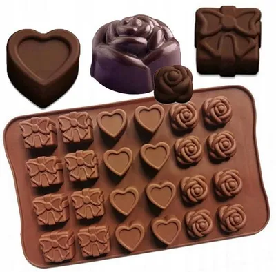 Produktbild von Silikonform Pralinen Schokoladenherzen Eiswürfel