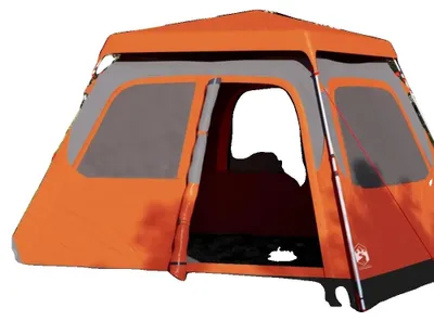 Imagen del producto de Tienda de campaña, capacidad para 4 personas, diseño de una habitación, montaje individual, material impermeable, estructura de barras de hierro