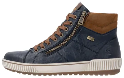 Image de Remonte - Bottines à lacets bleues pour femmes, chaussures de loisirs