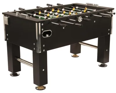 Produktbild von Bandito Kickertisch Profi Soccer Deluxe schwarz, massiver und robuster 80 kg Fußballtisch, stabiler Tischfußball für Jugendliche und Erwachsene, Turnier-Tischkicker mit Getränkehalter