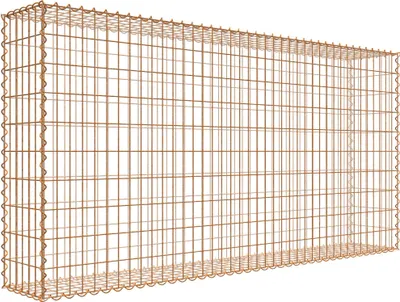 Produktbild von Rostige Gabione 200 cm x 100 cm x 30 cm (L x H x T), Maschenweite 5 cm x 10 cm, Spirale