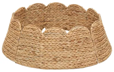 Produktbild von vidaXL Weihnachtsbaumkragen Rund Natur Ø 105 x 28 cm Wasserhyazinthe
