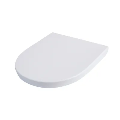 Zdjęcie produktu dla Deska sedesowa Asato Softclose 0041-5, biała, duroplast, antybakteryjna, uniwersalna 46x36,5 cm do Cersanit/Koło/Roca
