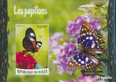Produktbild von Briefmarken Niger 2016 Mi Block 526 (kompl. Ausg.) postfrisch Schmetterlinge