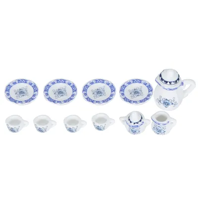 Image de Cuisine de maison de poupée miniature,Thé miniature,Set de thé miniature,Thé maison de poupée miniature,Thé en porcelaine miniature,Set de tasse à thé miniature