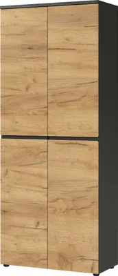 Produktbild von Aktenschrank Miguel mit 2 Türen und 4 Einlegeböden - Anthrazit/Eiche