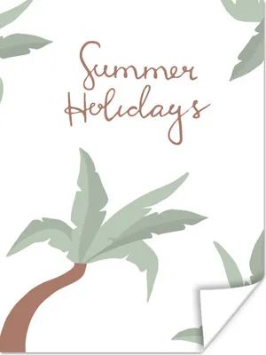 Produktbild von MuchoWow® Poster Sommer - Zitat - Palme 120x160 cm - Wandbilder