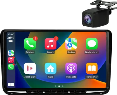 Produktbild von Android Autoradio 9 Zoll 4+64GB für VW Golf 5 6 Tiguan 5N Touran 1T mit CarPlay & Android Auto Navigation & Bluetooth