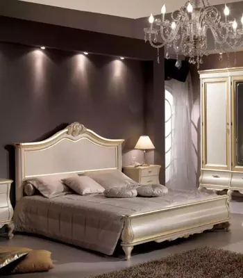 Produktbild von Holzdoppelbett Luxusdesign Schlafzimmermöbel Klassisch Beige