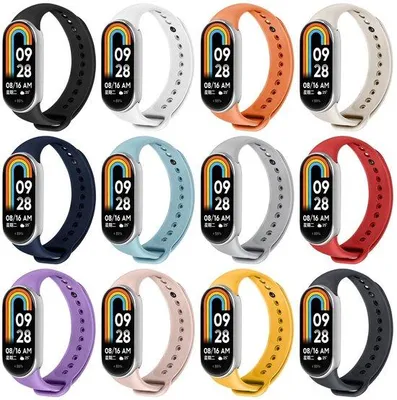 Produktbild von Silikonarmbänder für Xiaomi Mi Band 8/9/10, 12er Set