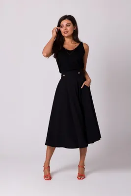Zdjęcie produktu dla BeWear Damska spódnica midi Guinemrei B265 czarny XXL