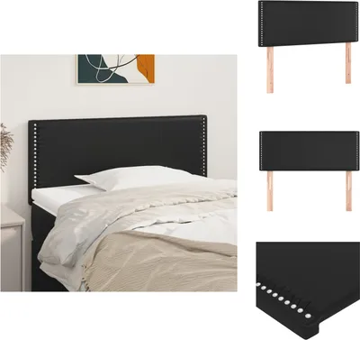 Produktbild von vidaXL Kopfteil Schwarz 80x5x78/88 cm Kunstleder -  Kopf- & Fußenden