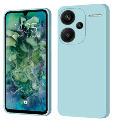 Produktbild von Hülle für Xiaomi Redmi Note 13 Pro+ 5G Case Cover Bumper Smartphone Softgrip Schutzhülle Farbe: Hellblau