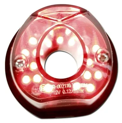 Produktbild von Getöntes LED-Rücklicht 'Pipe', schwarz, 54x42mm, mit E-Prüfzeichen, ohne Kennzeichenbeleuchtung