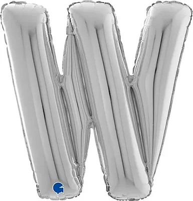 Obrázek produktu pro Obří fóliový balónek s písmeny 26"/66cm | Stříbrná #W