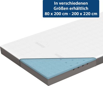 Genius eazzzy Deluxe Matratzentopper 90x200 cm, mit 9cm Höhe H3+Bezug; A19396