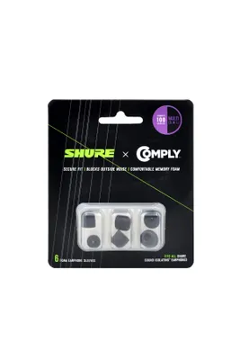 Zdjęcie produktu dla Shure EACYF1-6KIT, Końcówki do słuchawek dousznych, Pianka, Czarny