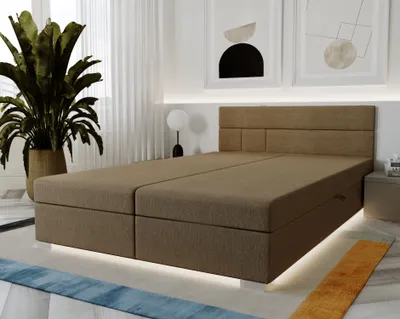 Obrázek produktu pro Boxspringová postel 180x200 ROSIE 2 - hnědá