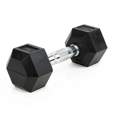 Produktbild von Sport-Thieme Kurzhantel "Gummi Hex", 6 kg