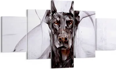 Produktbild von Bild auf Leinwand - Leinwandbild - Hund Abstraktion - 125x70cm - Wand Bild - Wanddeko - Wandbilder - Leinwanddruck - Bilder - Kunstdruck - Wanddekoration - Leinwand bilder - Wandkunst - EA125x70-3999