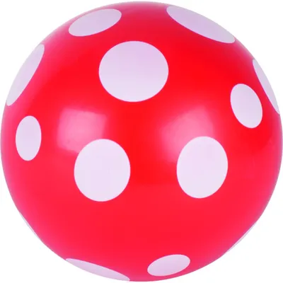 Produktbild von Ball rot mit weißen Punkten