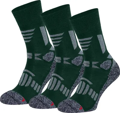 Produktbild von HIKE-Trekking/Wander Socken, 3 Paar, grün Größe 35-38