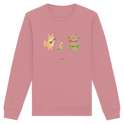 Produktbild von Mr. & Mrs. Panda Baumwoll Pullover Waldtiere Aloha Größe M - Canyon Pink - Geschenk, Wald, Bär, Lustige Sprüche, Sweatshirt, Musik, Hase, Pulli, Rundhals, Sweater, Tanzen