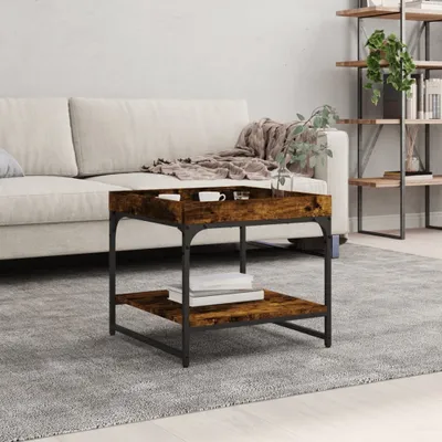Produktbild von [Home] Couchtisch Räuchereiche 49,5x49,5x45 cm Holzwerkstoff , Neue Mode 2024 im häuslichen Leben