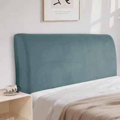 Productafbeelding van Kussenhoes fluweel, grijsblauw, 150 cm (140-165 cm), wasbaar