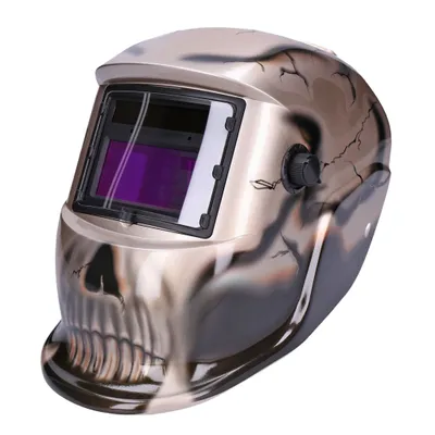 Produktbild von Automatik Solar Schweißhelm mit UV-Schutz, autom. Verdunkelung, Feuerhemmend, schnelle Schaltzeiten - Design: Skull