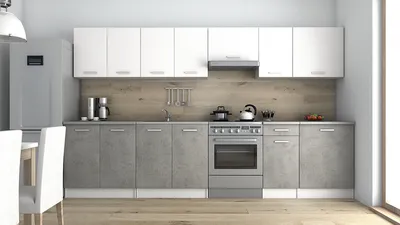 Obrázek produktu pro Kuchyňská linka LUIZA 320x260 - Bílá + Beton