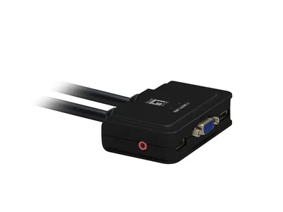 Produktbild von Level One KVM-0223 2 Port USB Kabel KVM mit Audio