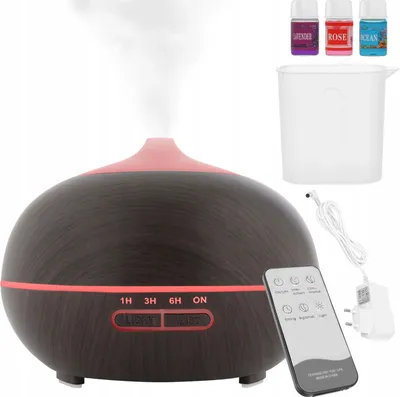 Produktbild von Aroma-Diffusor mit Ionisator und Aromatherapie, hellbrauner Kunststoff, Inhalt 400ml